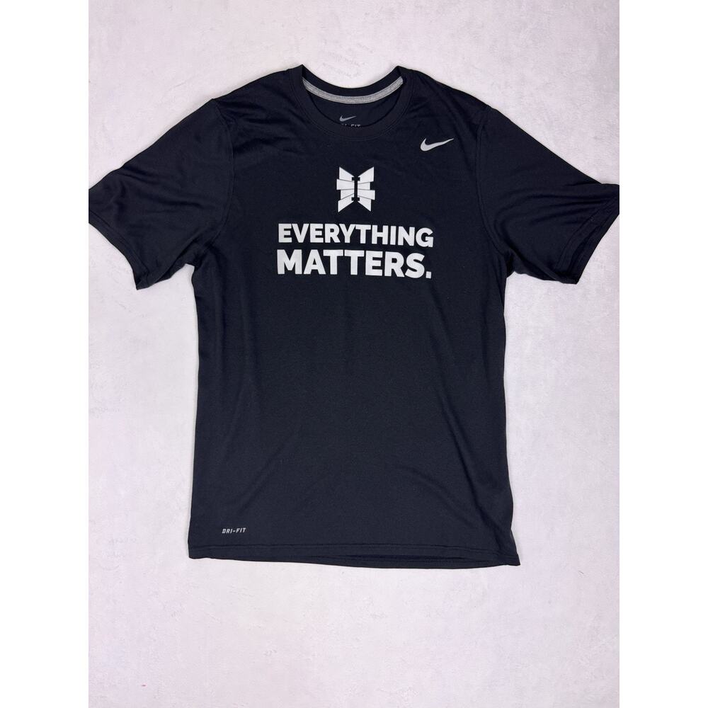 Nike Black Everything Matter Dri-Fit T-Shirt Adult Large Black Short Sleeve